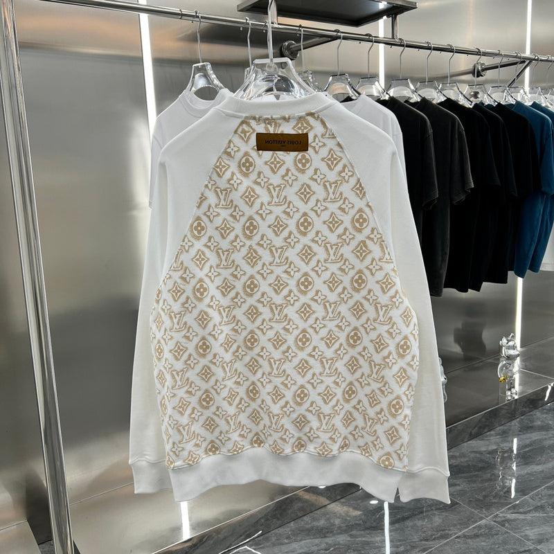 Side profile of Louis Vuitton luxury clothing with relaxed-fit cut