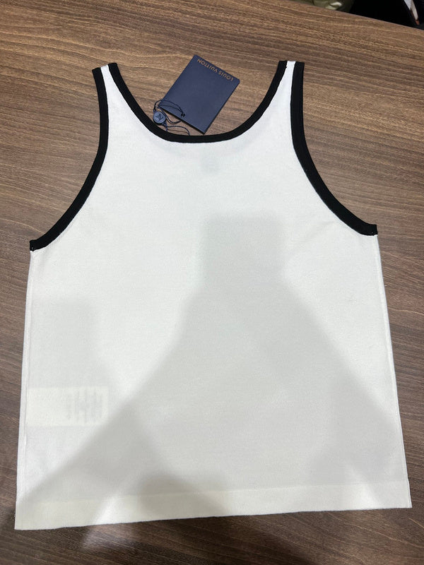 Close-up detail shot of Louis Vuitton cotton t-shirt with contemporary cut