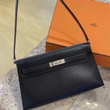 Side view of modernist structured handbag
