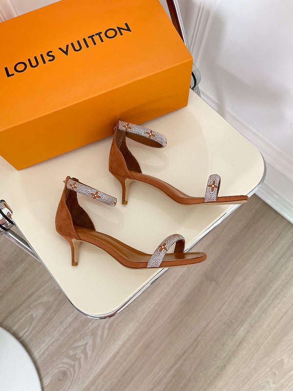 Louis Vuitton Burgundy Ankle Boots - Angled View