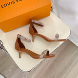 Louis Vuitton Burgundy Ankle Boots - Angled View