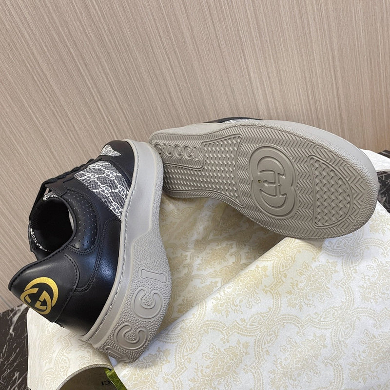 Side profile of Gucci crisp white sneakers everyday casual design