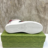 Side profile of Gucci bold contrast sneakers minimalist modern build