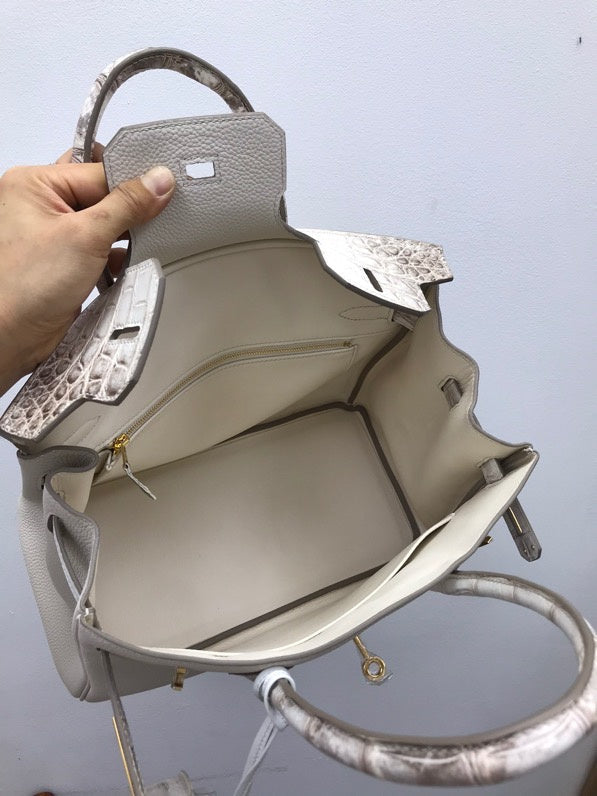 Modern bag shown from front angle