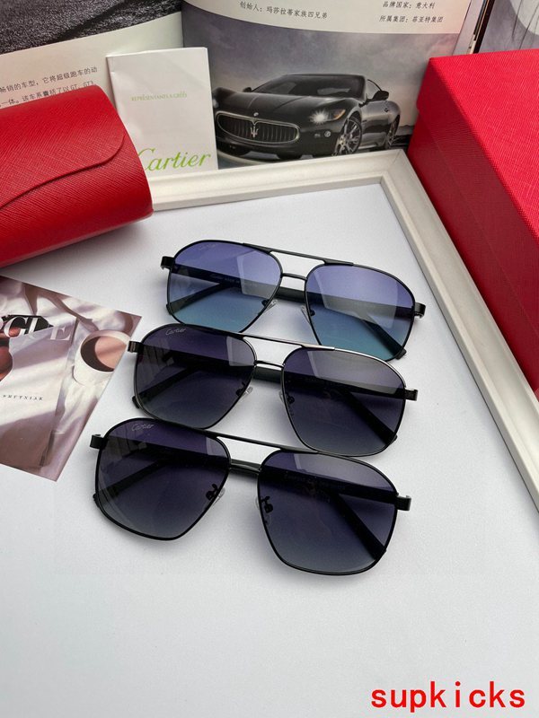 Angled view of Cartier unisex sunglasses