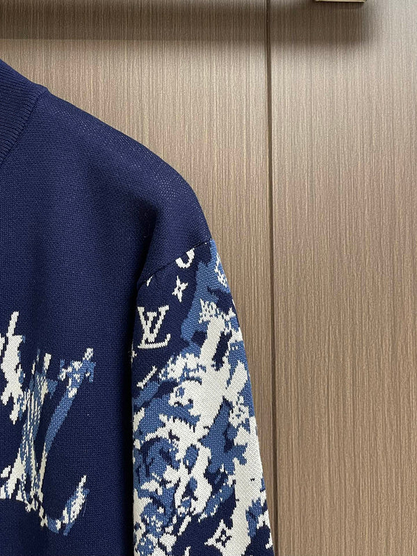Full styled look of Louis Vuitton luxury clothing with monogram-inspired silhouette