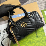 Front view of refined elevated women's handbag – women's designer-style accessory