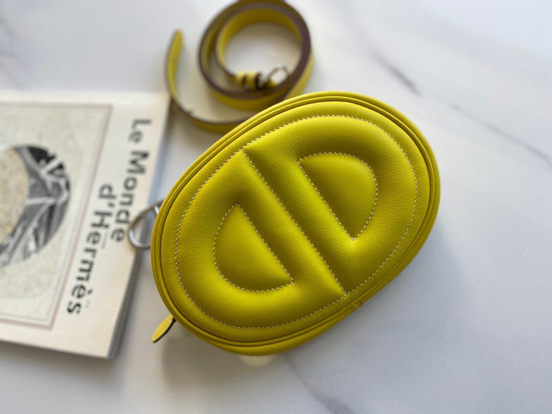 Close-up detail of poised bag design