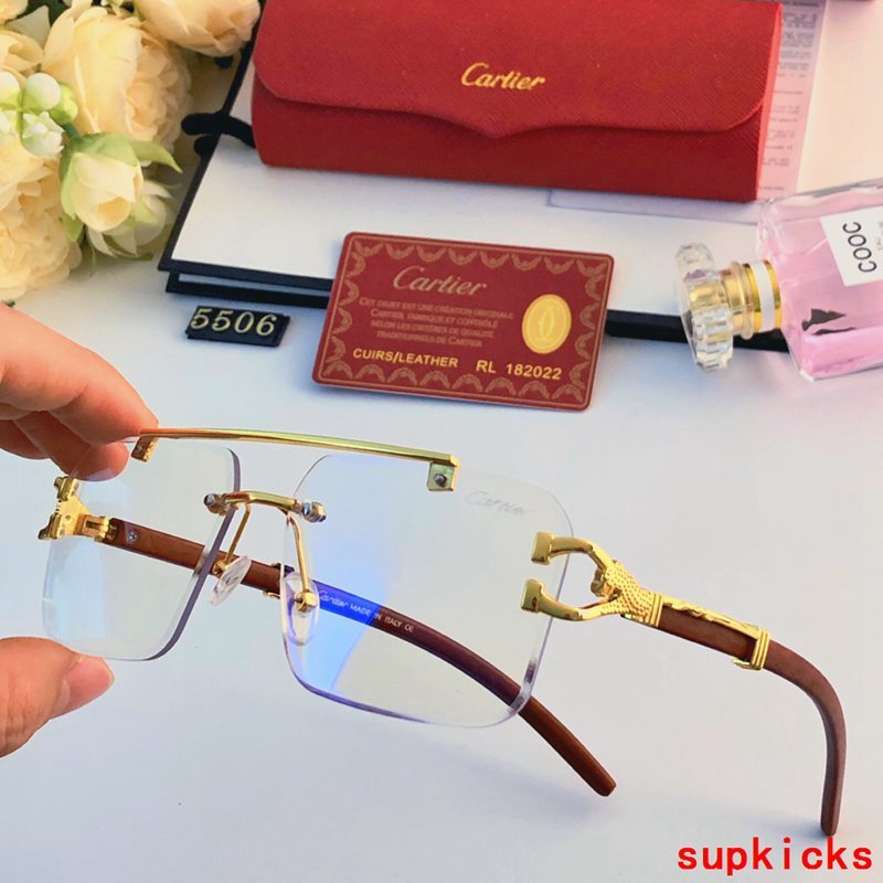 Angled view of Cartier unisex sunglasses