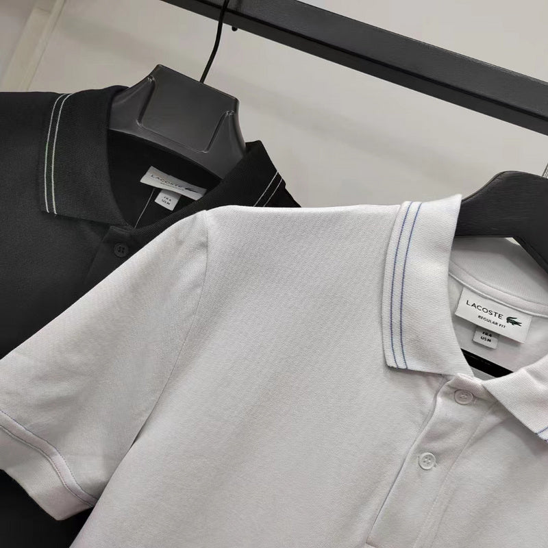 Full styled look of Lacoste luxury clothing with signature branding