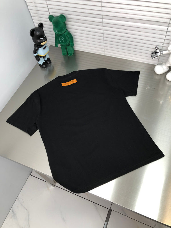 Front view of Louis Vuitton cotton t-shirt with monogram-inspired silhouette