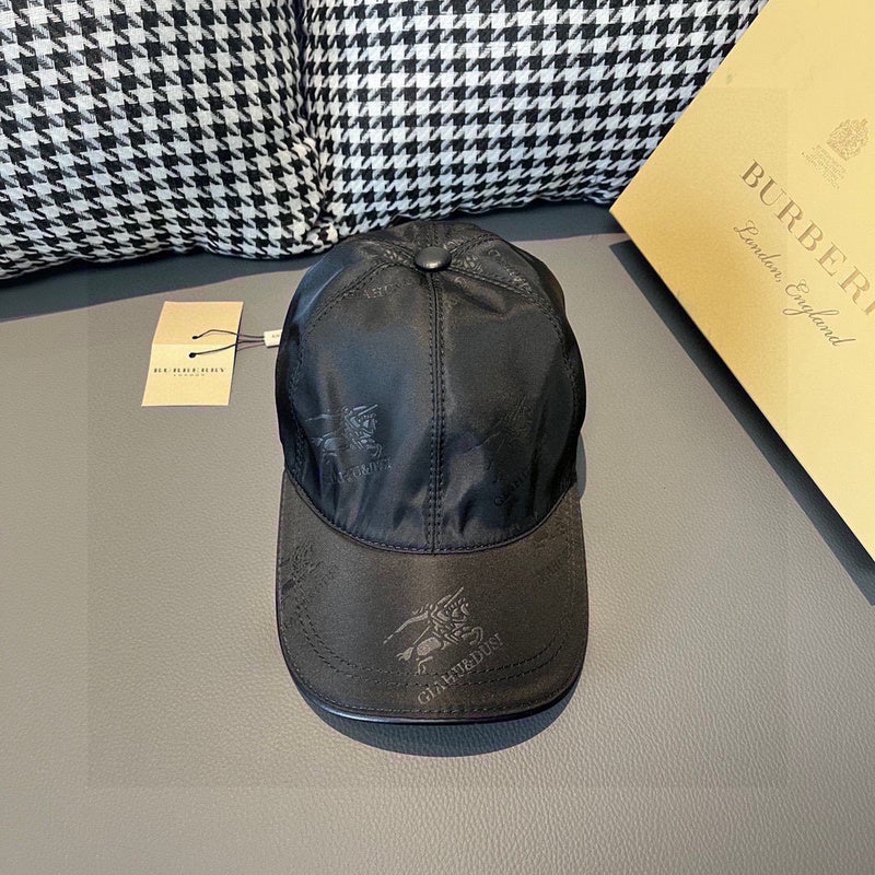 Close-up detail view of Burberry unisex cap