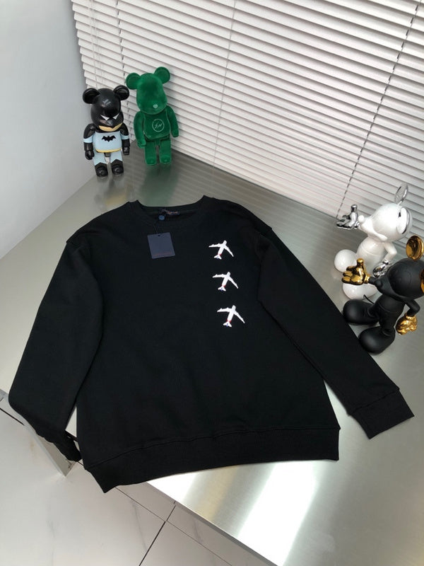 Front view of Louis Vuitton luxury clothing with monogram-inspired silhouette