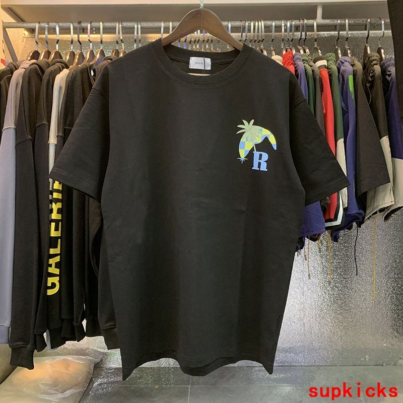 Front view of Rhude luxury clothing with tailored silhouette