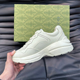 Gucci crisp white luxury sneakers view 4 cushioned comfort fit