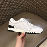 Hermès White Slip-On Sneakers - Close-Up Texture View