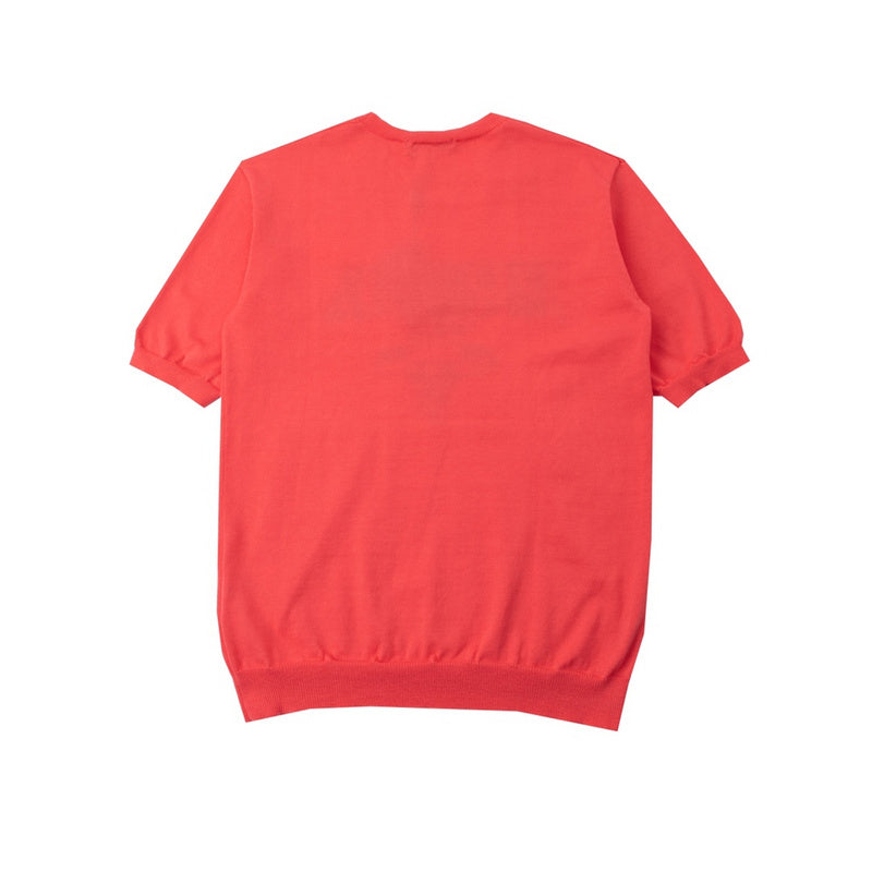 Side profile of Polo cotton polo shirt with monogram-inspired silhouette
