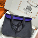 Close-up detail of understated bag design