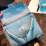 Close-up detail of modernist bag design