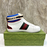 Gucci fresh white-and-black luxury sneakers view 5 signature lace-up style