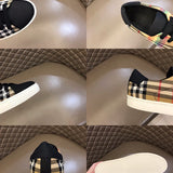 Burberry Burgundy Combat Boots - Back View