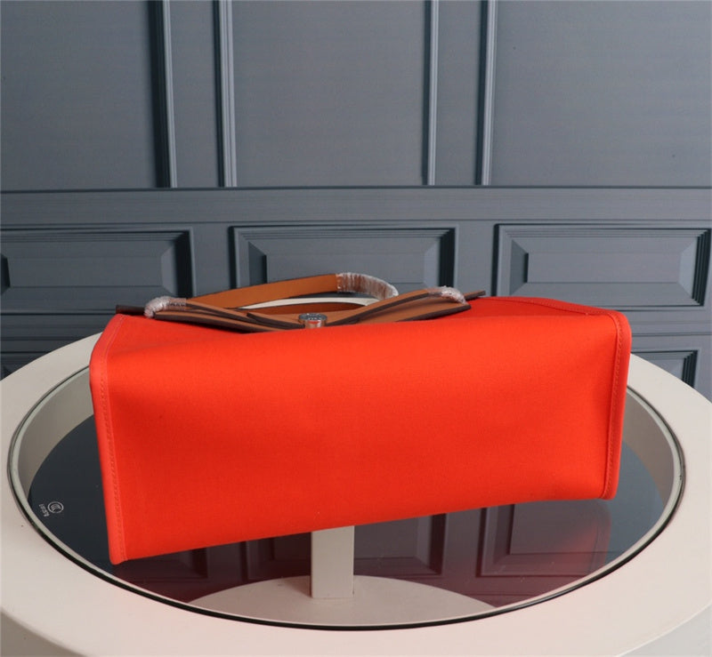 Side view of chic structured handbag