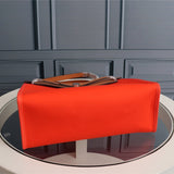 Side view of chic structured handbag