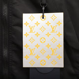 Front view of Louis Vuitton luxury clothing with logo-detail design
