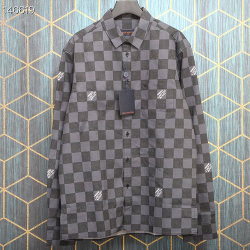 Full styled look of Louis Vuitton luxury clothing with relaxed-fit cut