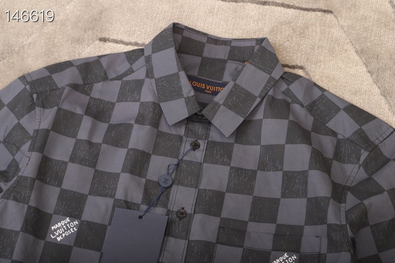 Back view of Louis Vuitton luxury clothing with relaxed-fit cut