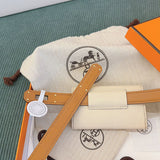 Side view of smart structured handbag
