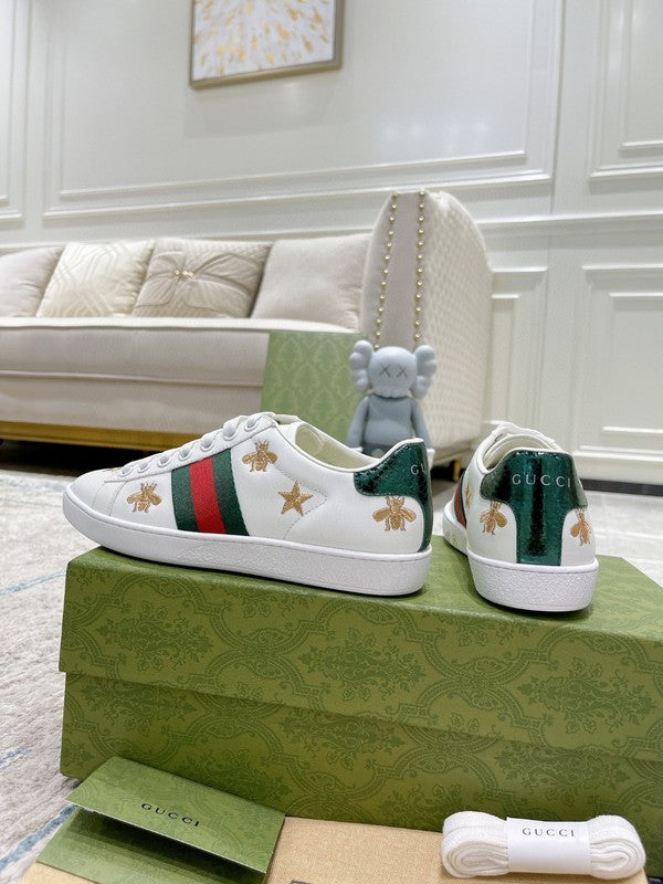 Gucci clean off-white luxury sneakers view 7 bold athletic profile