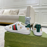 Gucci clean off-white luxury sneakers view 7 bold athletic profile