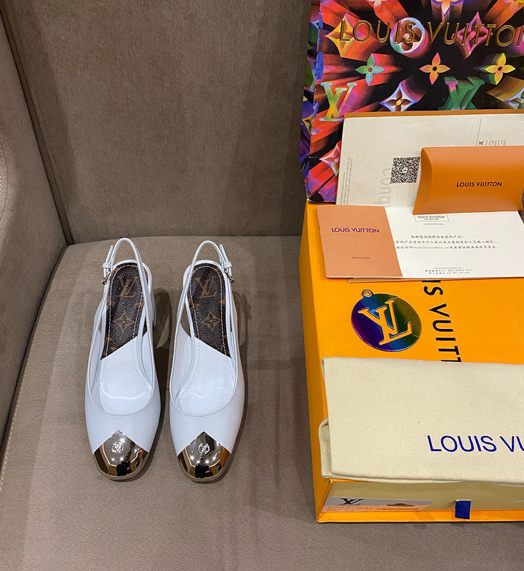 Louis Vuitton Beige Platform Heels - Lifestyle Styling Shot