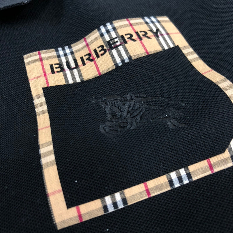 Burberry luxury t-shirt detail shot