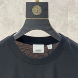 Close-up of Burberry t-shirt craftsmanship