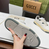 Gucci clean off-white luxury sneakers view 7 bold athletic profile