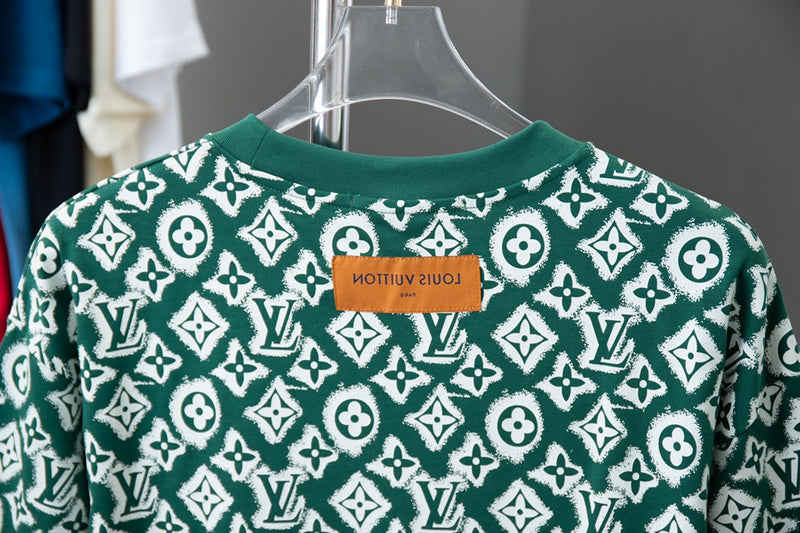 Back view of Louis Vuitton cotton t-shirt with monogram-inspired silhouette