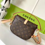  Structured crossbody bag carried on shoulder