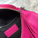 Bold Faux Leather Handbag - Statement Silhouette | Women's Fashion Handbag #749 - texture close-up (image 9) of designer-inspired handbag