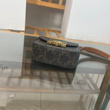 Front view of sleek structured women's handbag – women's luxury handbag