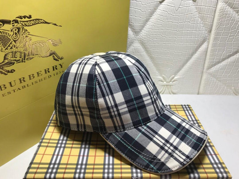 Close-up detail view of Burberry unisex cap
