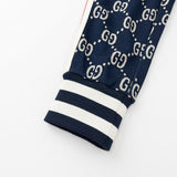 Side profile of Gucci luxury clothing with monogram-inspired silhouette