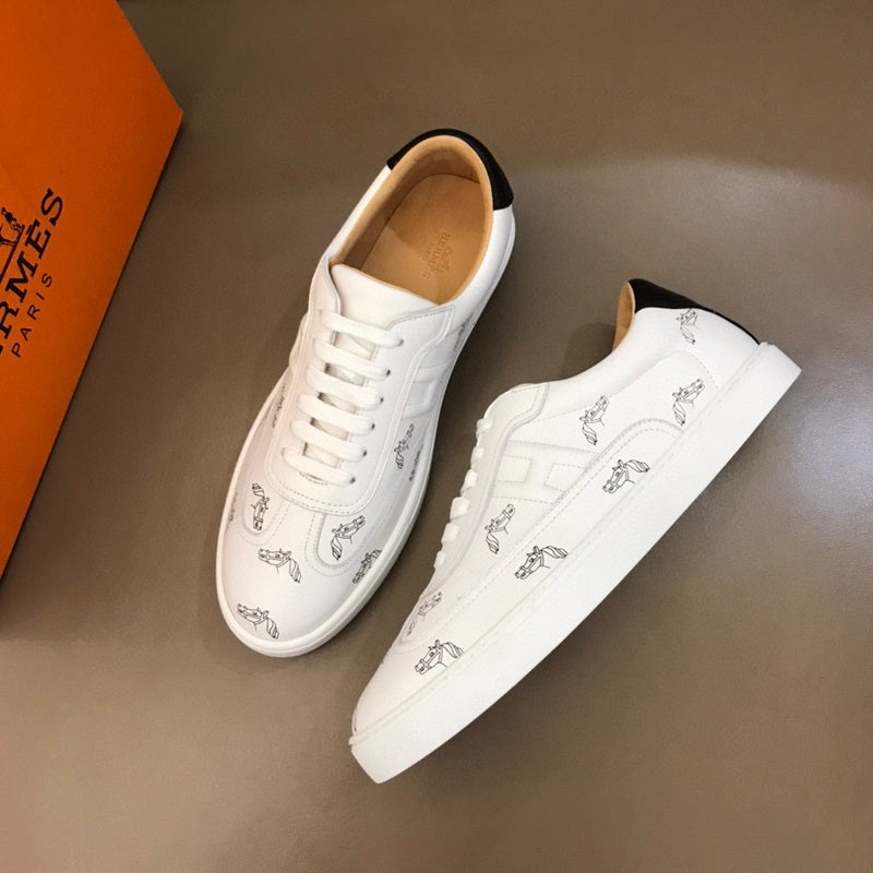 Hermes shoes Style 123 - front view, handcrafted italian detailing