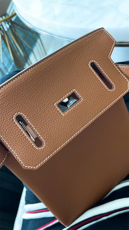  polished shopper bag detail view showing craftsmanship