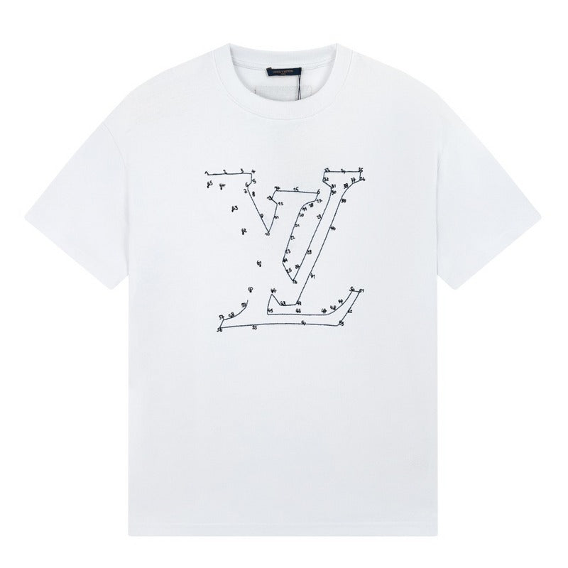 Side profile of Louis Vuitton cotton t-shirt with logo-detail design