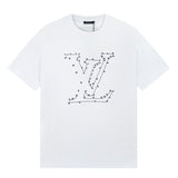 Side profile of Louis Vuitton cotton t-shirt with logo-detail design