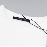 Close-up detail shot of Louis Vuitton luxury clothing with relaxed-fit cut