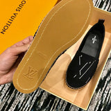 Louis Vuitton luxury shoes detail shot