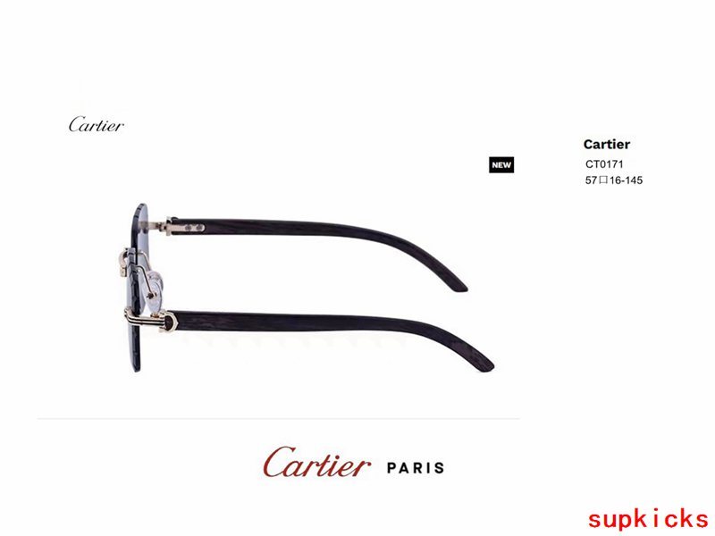 Close-up detail view of Cartier unisex sunglasses